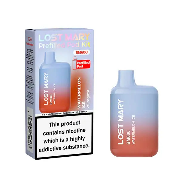 Lost Mary prefilled pod kit with packaging on a white background