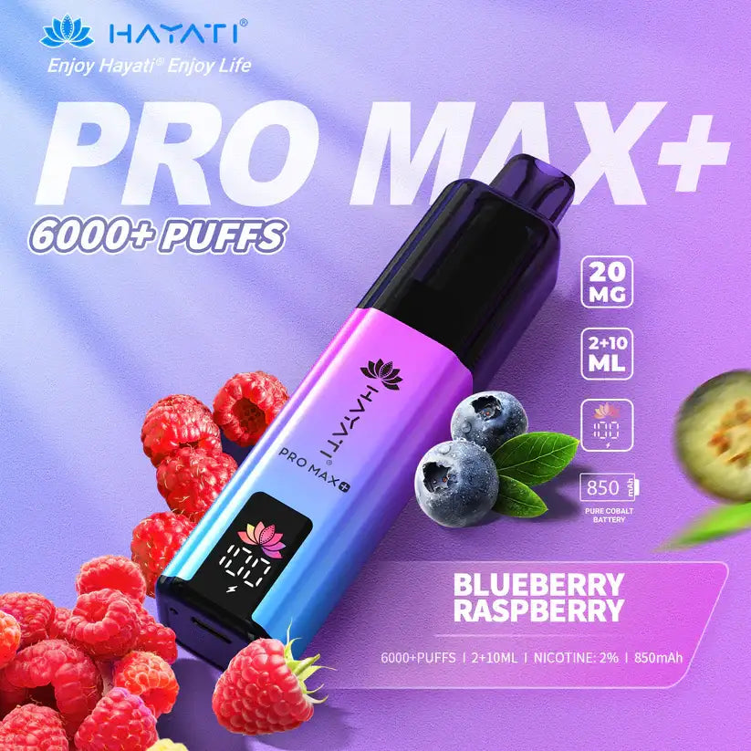Blueberry Raspberry Hayati Pro Max 6000+ Puffs Prefilled Pod Vape
