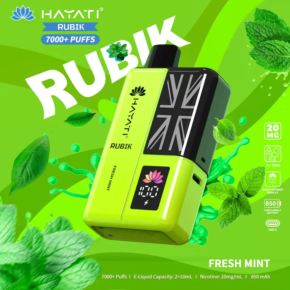 Hayati Rubik 7000 Puffs prefilled Vape Kit