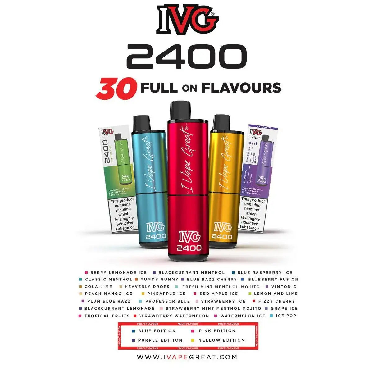IVG 2400 Prefilled Pod Vape kit