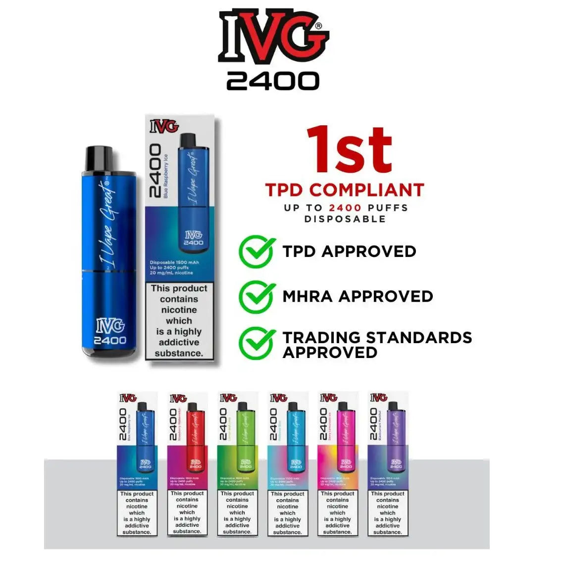 IVG 2400 Prefilled Pod Vape kit
