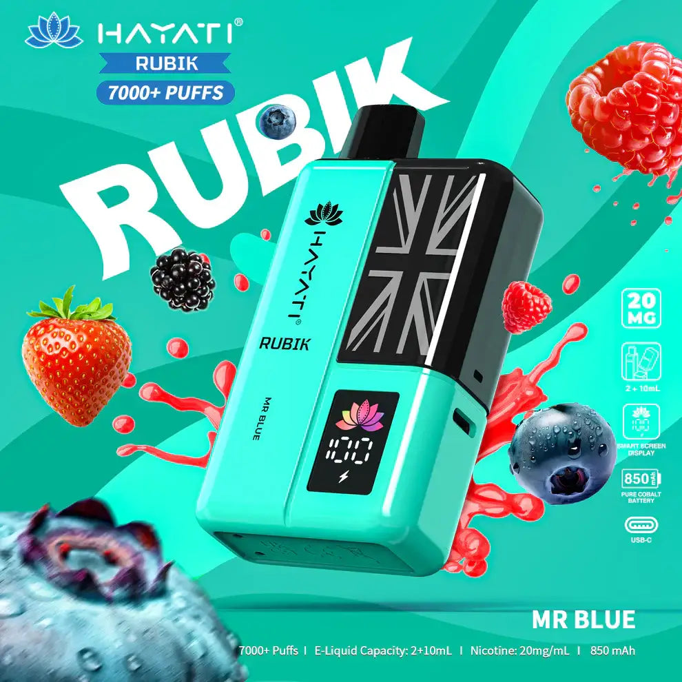 Hayati Rubik 7000 Puffs prefilled Vape Kit
