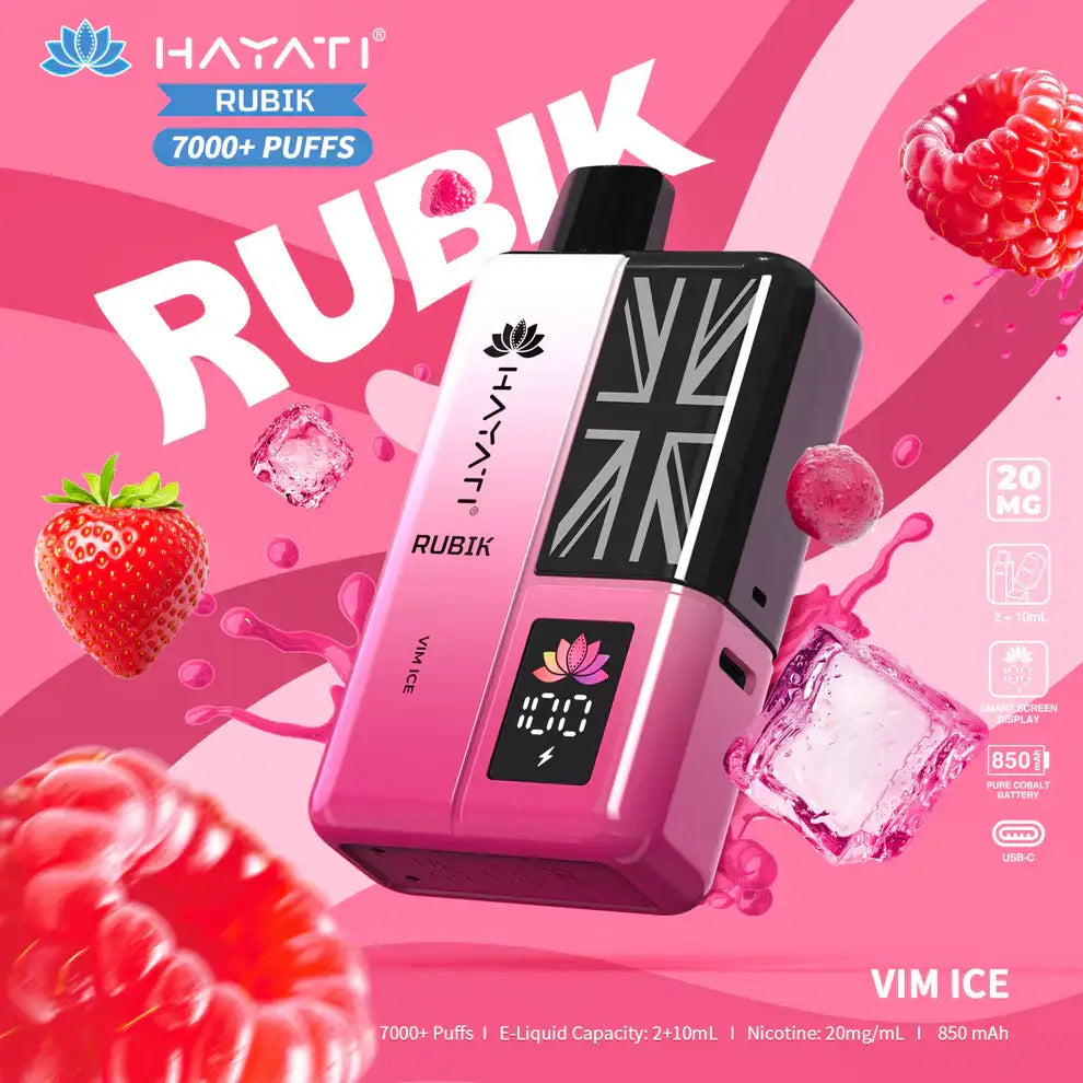 Hayati Rubik 7000 Puffs prefilled Vape Kit