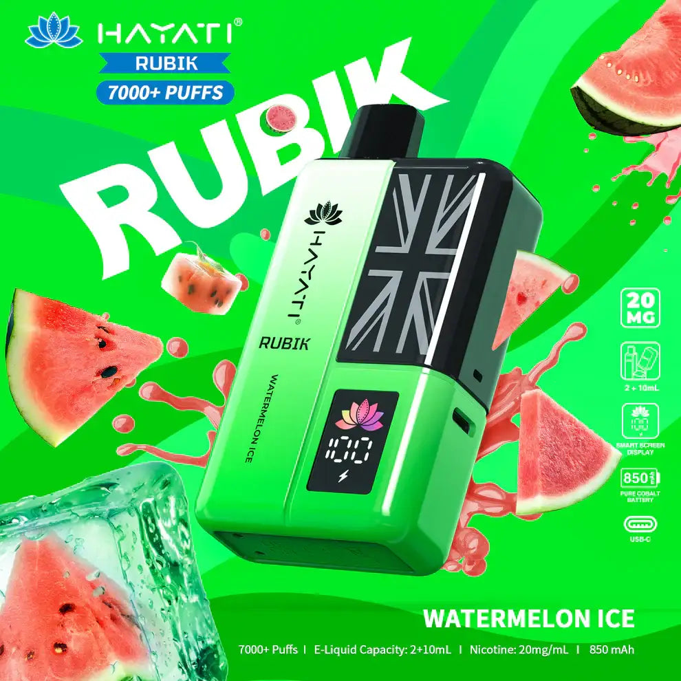 Hayati Rubik 7000 Puffs prefilled Vape Kit
