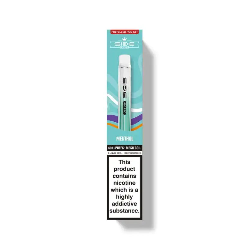 SKE vape and packaging on a white background
