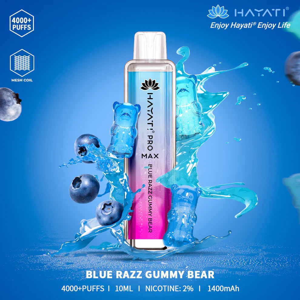 Blue Razz Gummy Bear Hayati Pro Max 4000 Puffs Disposable Vape