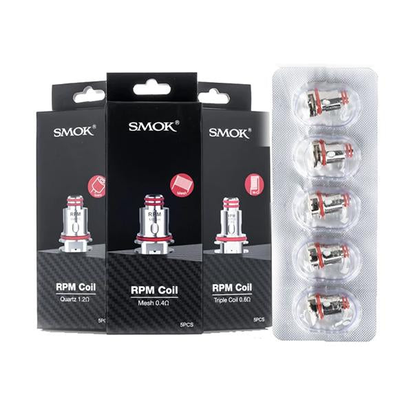 Smok RPM Coils - Triple Coil 0.6 Ohm/ Mesh 0.4 Ohm/ Quartz 1.2 Ohm/ SC 1.0 Ohm