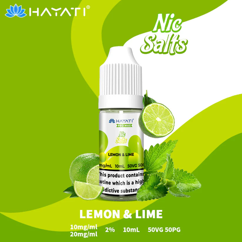 Hayati Pro Max Lemon Lime Nic Salts | 4 For £10