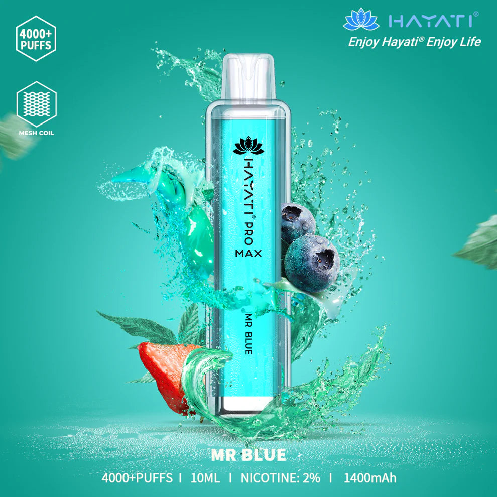 Mr.Blue hayati pro max 4000 puffs Vape UK