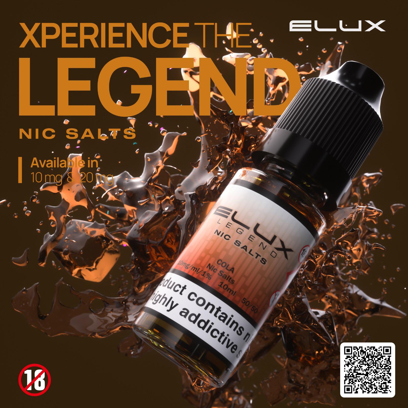 Elux Legend Nic Salt-10ml | 4 For £10