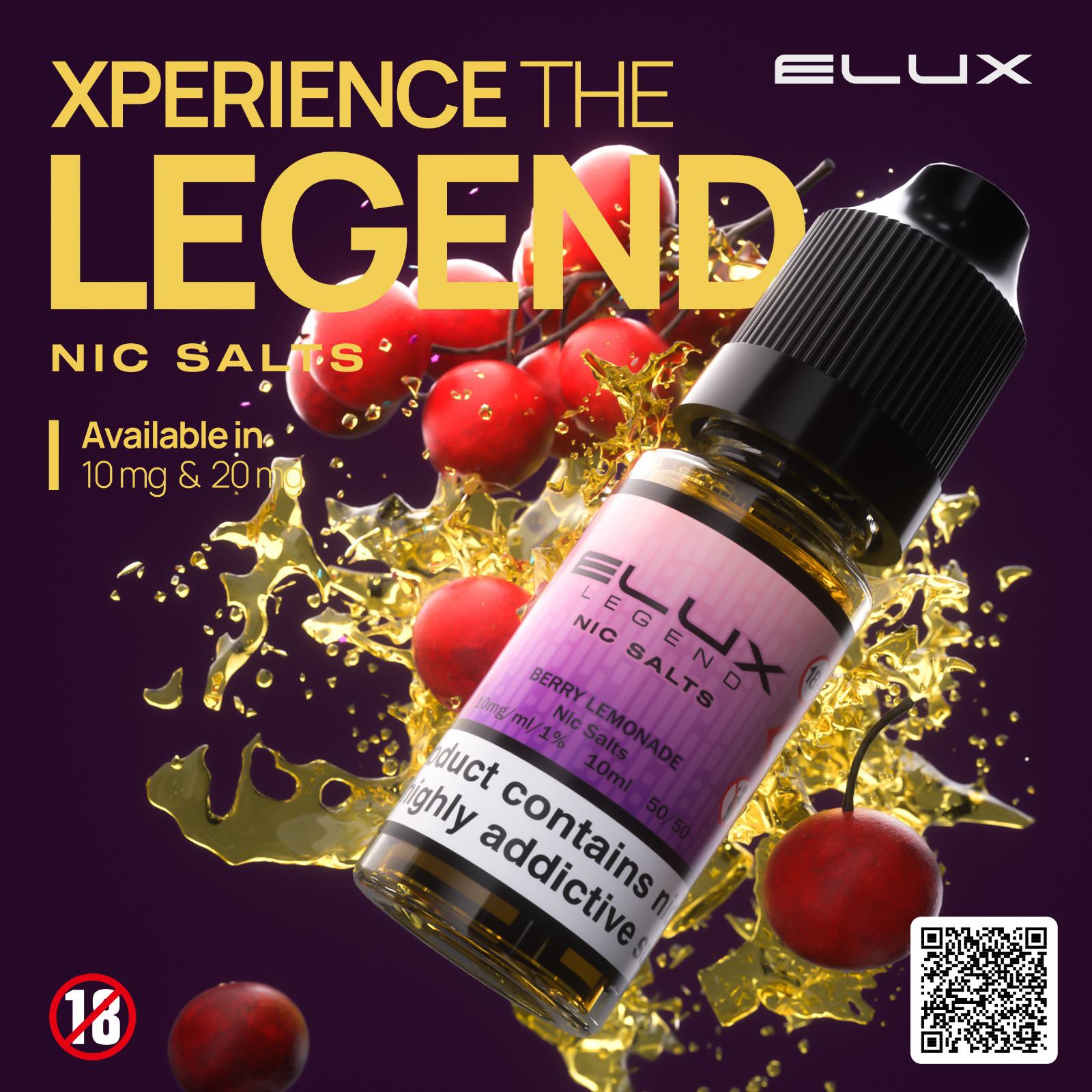 Elux Legend Nic Salt-10ml | 4 For £10