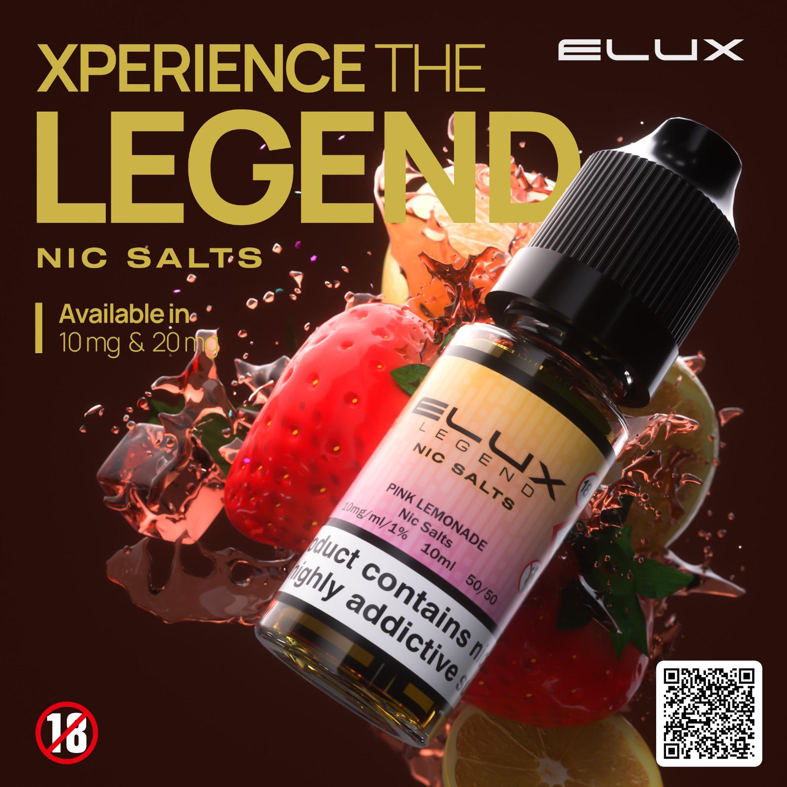 Elux Legend Nic Salt-10ml | 4 For £10