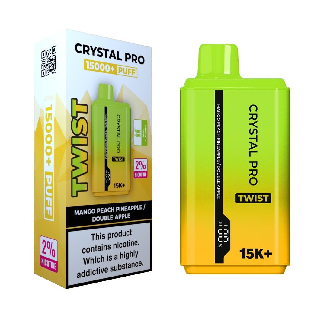 The Crystal Pro Twist 15000+ Puff Disposable Vape Device | 20MG